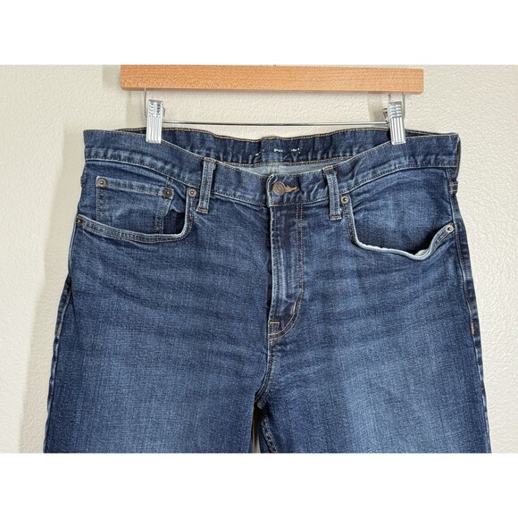 Old Navy Men's Loose Built In Tough Flex Jeans 36X32 Dark Denim *Actual 34X29.5 - Picture 2 of 8